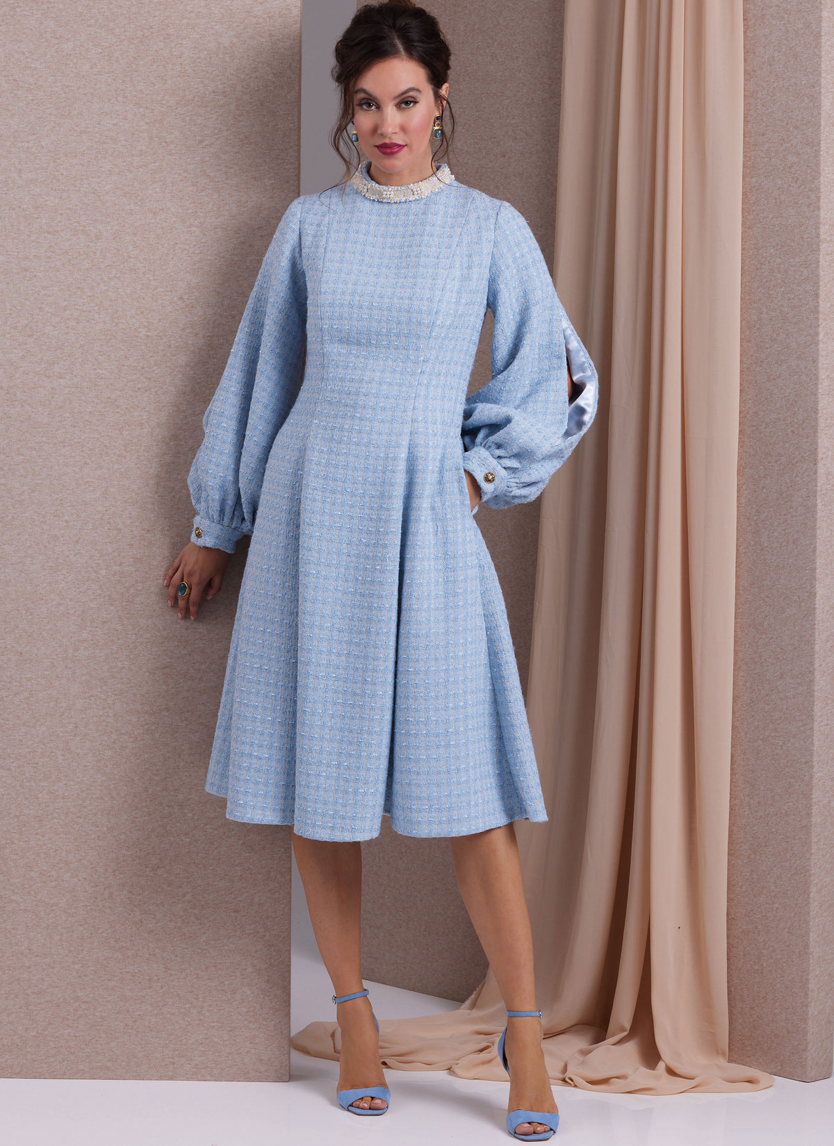 Vogue Patterns V1983 envelope showing fit and flare dress designs