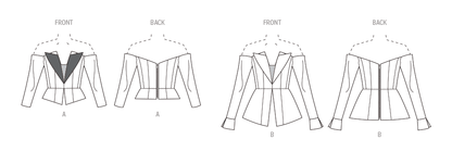 Vogue Patterns V1984 envelope showing off-the-shoulder top designs