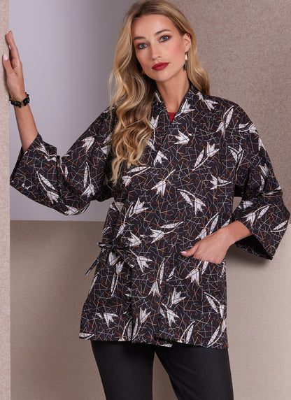 Vogue Patterns V1989 envelope showing kimono style jacket designs