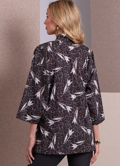 Vogue Patterns V1989 envelope showing kimono style jacket designs