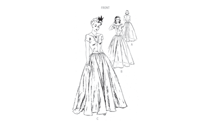 Vogue Patterns V2001 envelope showing vintage 1941 one-piece dress designs
