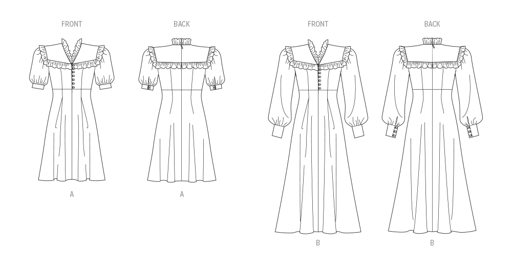 Vogue Patterns V2005 envelope showing fit and flare dress designs