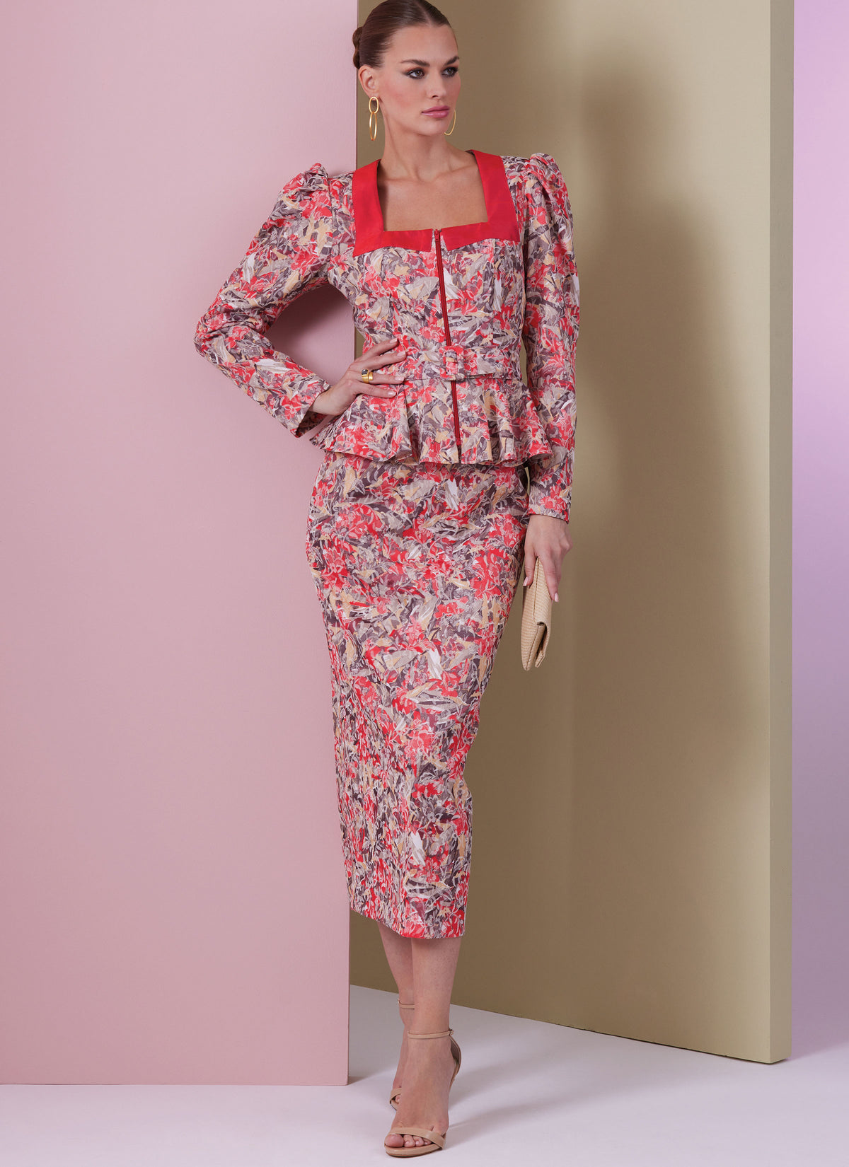 Vogue Patterns V2006 envelope showing lined peplum top designs