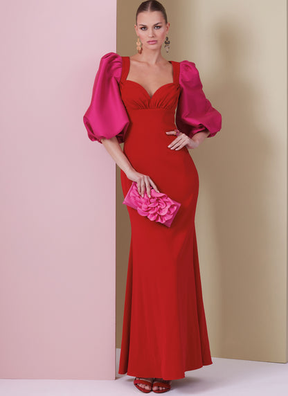 Vogue Patterns V2009 envelope showing sweetheart neckline dress designs