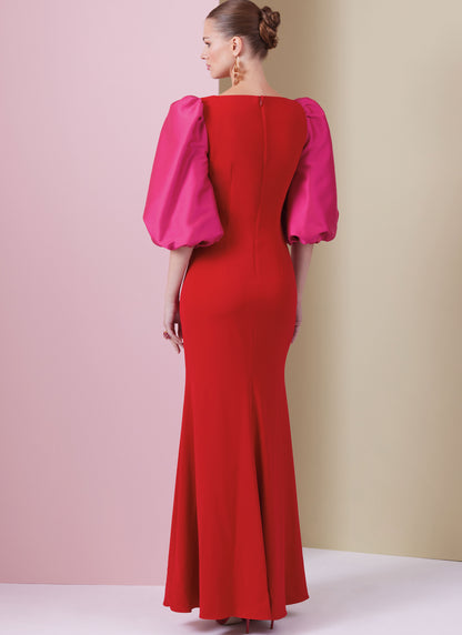 Vogue Patterns V2009 envelope showing sweetheart neckline dress designs
