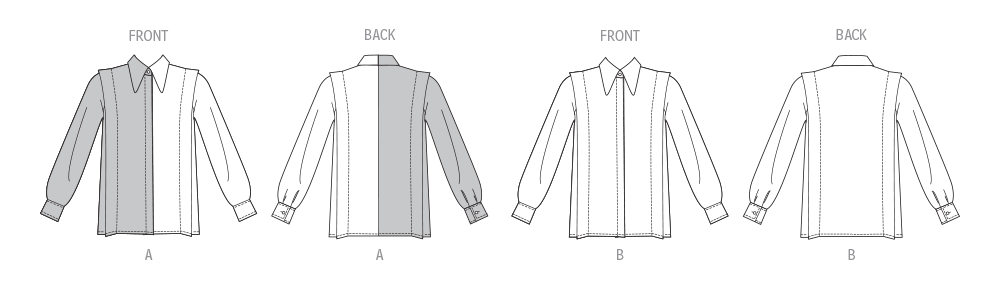 Vogue Patterns V2012 envelope showing loose-fitting shirt designs
