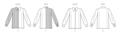 Vogue Patterns V2012 envelope showing loose-fitting shirt designs