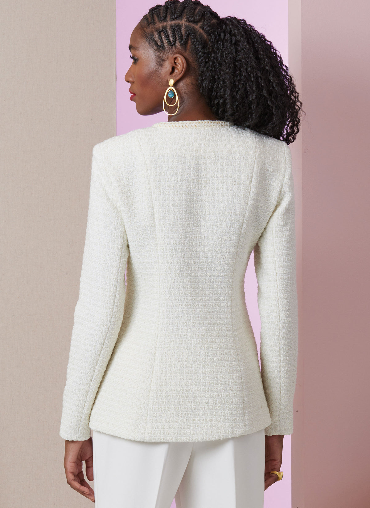 Vogue Patterns V2015 envelope showing collarless jacket designs