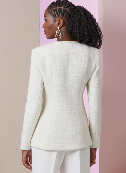 Vogue Patterns V2015 envelope showing collarless jacket designs
