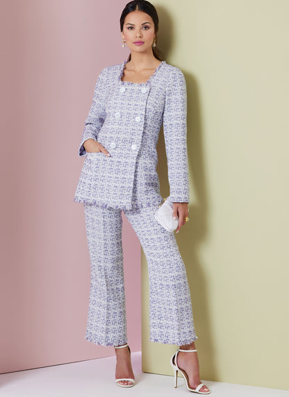 Vogue Patterns V2017 envelope showing close-fitting lined jacket designs