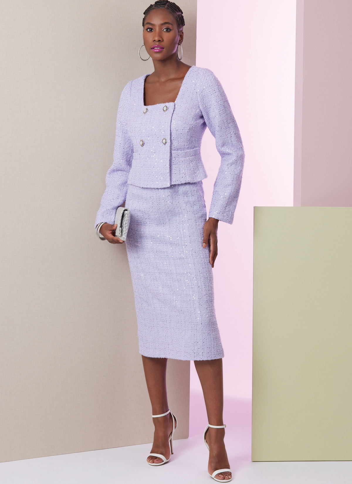 Vogue Patterns V2017 envelope showing close-fitting lined jacket designs