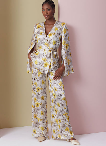 Vogue Patterns V2020 envelope showing top or robe designs