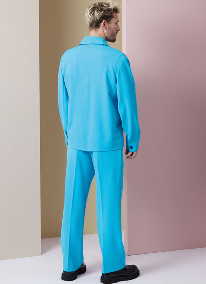 Vogue Patterns V2022 envelope showing mens unlined jacket designs