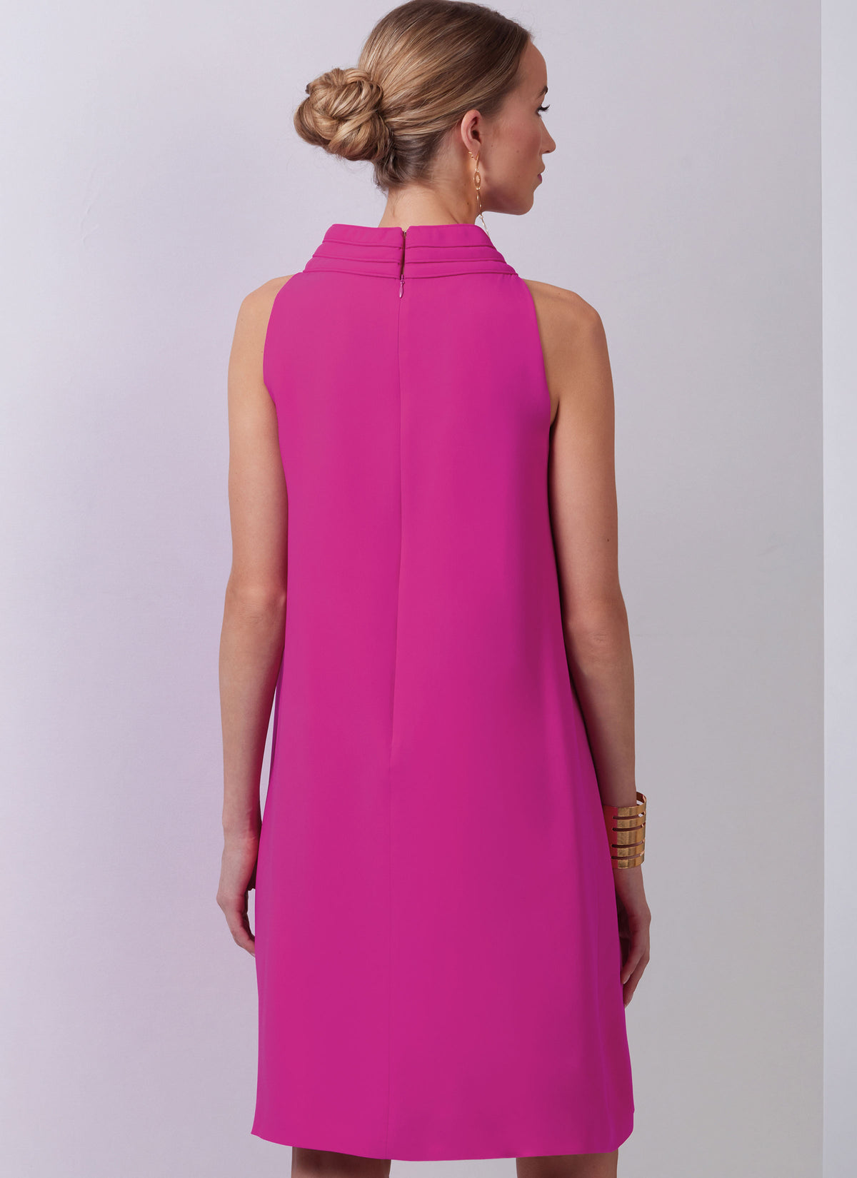Vogue Patterns V2023 envelope showing stand collar dress designs