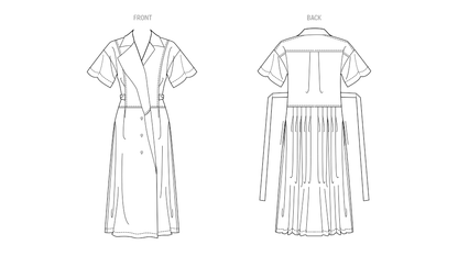 Vogue Patterns V2024 envelope showing midi dress designs