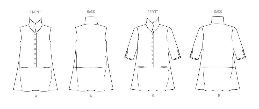 Vogue Patterns V2030 a-line tunic sewing pattern envelope