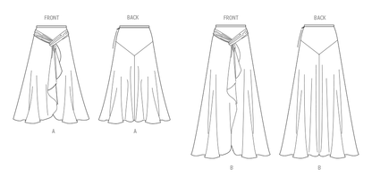 Vogue Patterns V2033 bias cut skirt sewing pattern envelope
