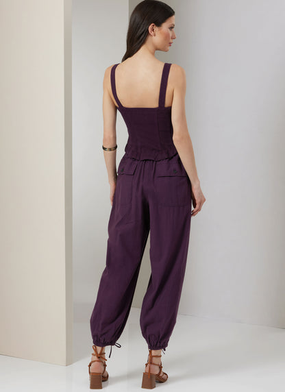 Vogue Patterns V2035 zip front jumpsuit sewing pattern envelope