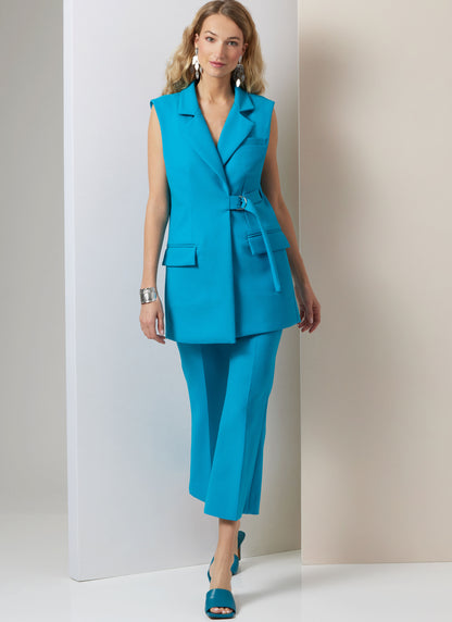 Vogue Patterns V2036 unlined waistcoat sewing pattern envelope