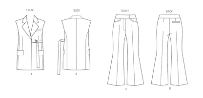 Vogue Patterns V2036 unlined waistcoat sewing pattern envelope