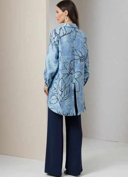 Vogue Patterns V2037 loose fit shirt sewing pattern envelope