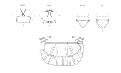 Vogue Patterns V2038 lined bikini top sewing pattern envelope