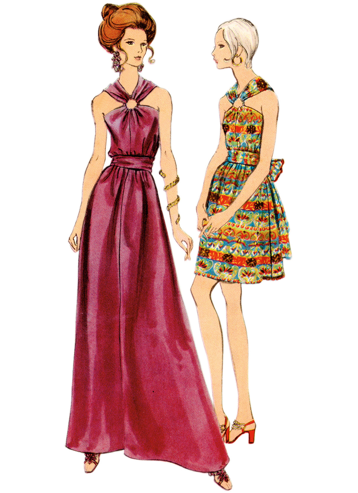 Vogue Patterns V2042 vintage 1970s evening dress sewing pattern envelope