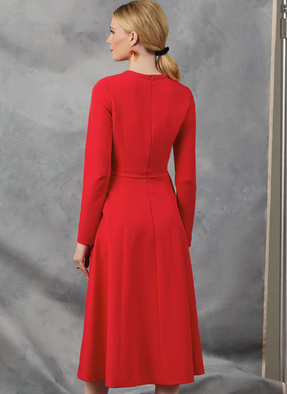 Vogue Patterns V2044 lined fit and flare dress sewing pattern envelope