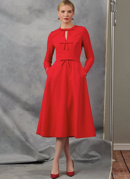 Vogue Patterns V2044 lined fit and flare dress sewing pattern envelope