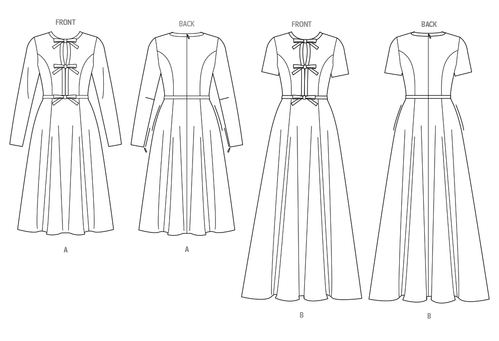 Vogue Patterns V2044 lined fit and flare dress sewing pattern envelope
