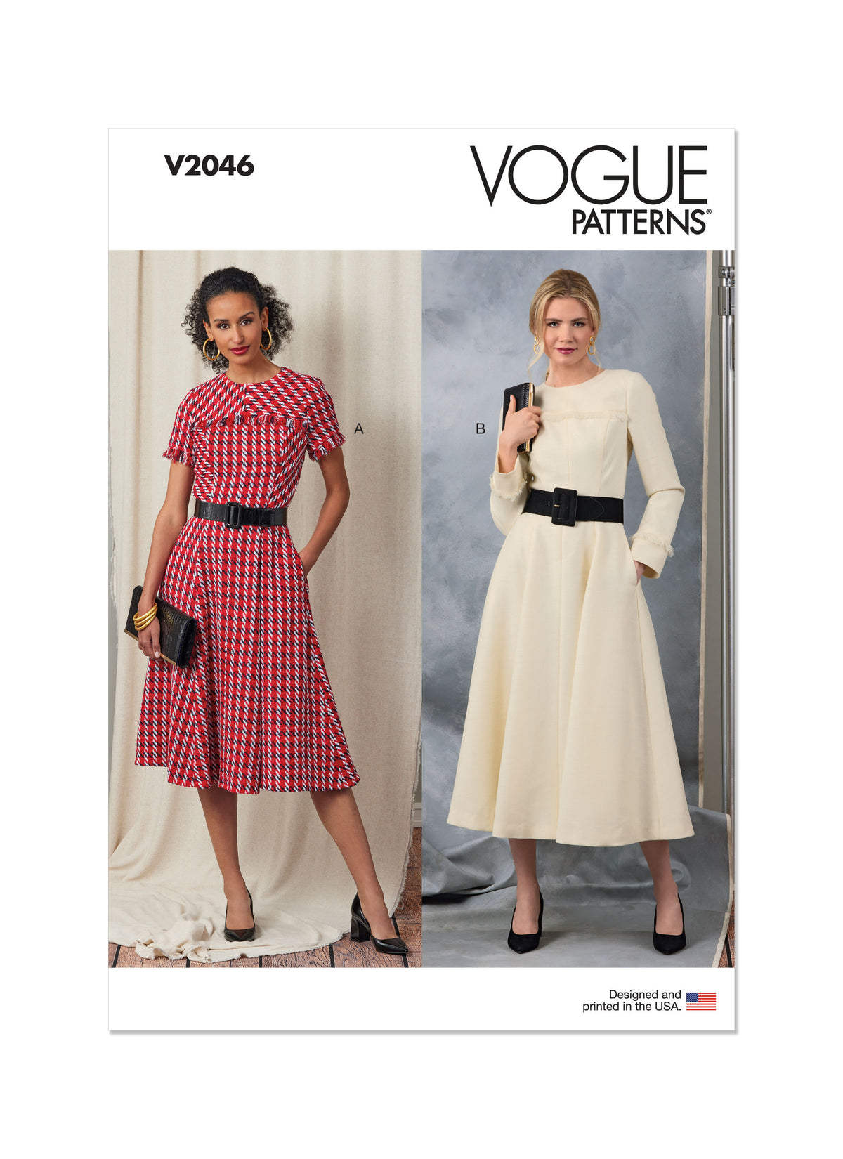 Vogue Patterns V2046 fit and flare dress sewing pattern envelope