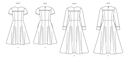 Vogue Patterns V2046 fit and flare dress sewing pattern envelope