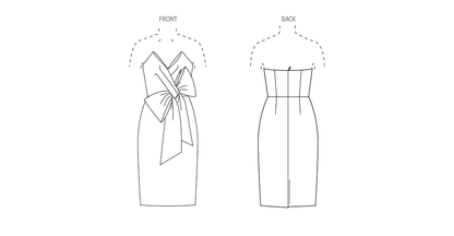 Vogue Patterns V2047 strapless occasion dress sewing pattern envelope