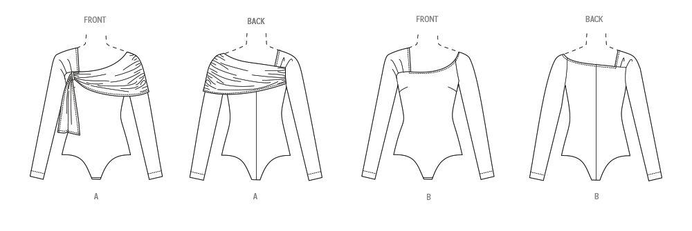 Vogue Patterns V2049 pattern envelope showing a close-fitting bodysuit