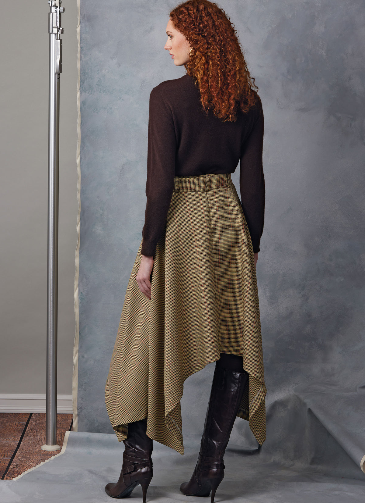 Vogue Patterns V2050 pattern envelope showing a trench-inspired wrap midi skirt