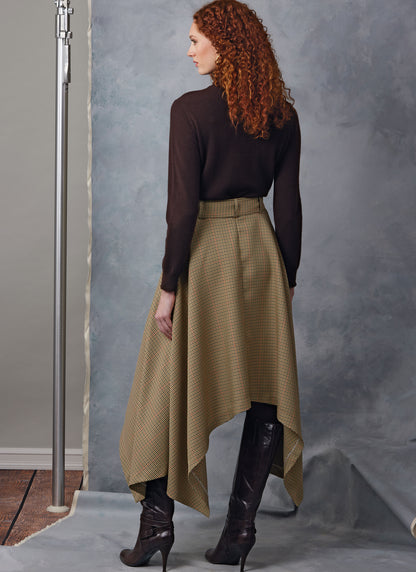 Vogue Patterns V2050 pattern envelope showing a trench-inspired wrap midi skirt