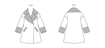Vogue Patterns V2052 pattern envelope showing a very loose-fitting lined jacket