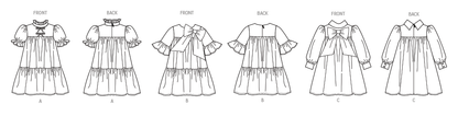 Vogue Patterns V2059 pattern envelope showing a lined girls' dress