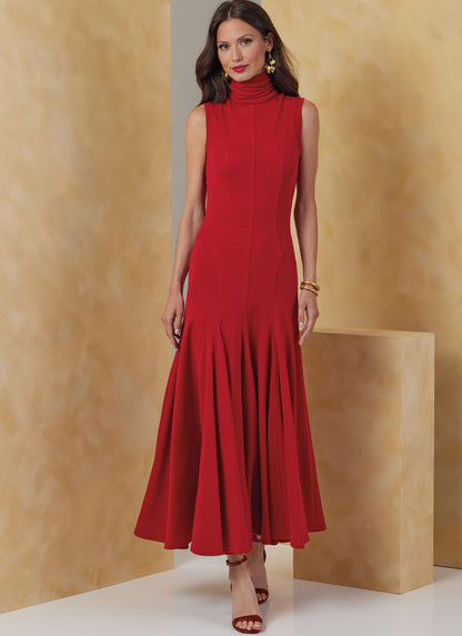 Vogue Patterns V2064 pattern envelope showing a close-fitting dress with trumpet hem