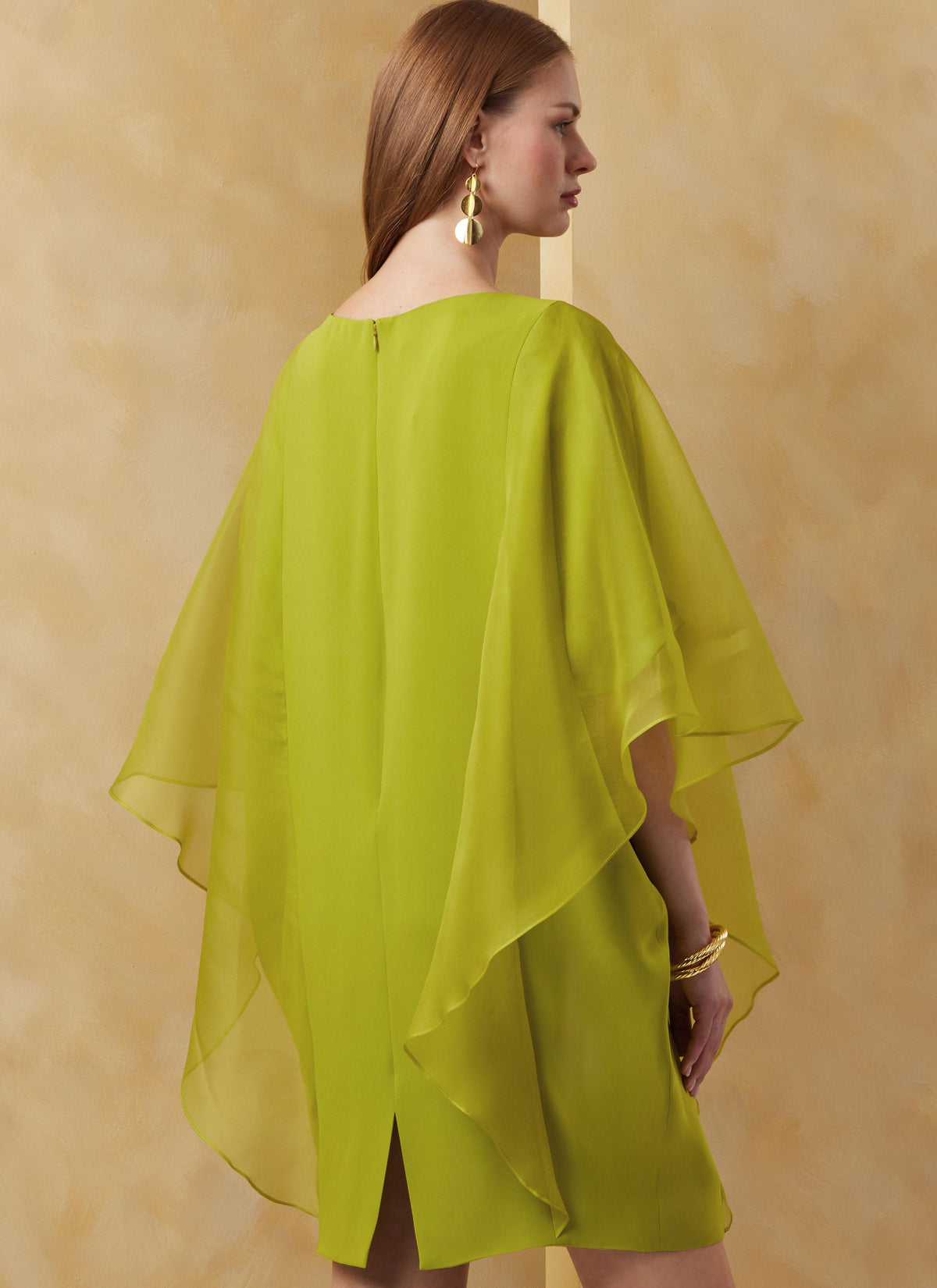 Vogue Patterns V2065 pattern envelope showing a very loose-fitting lined batwing sleeve dress