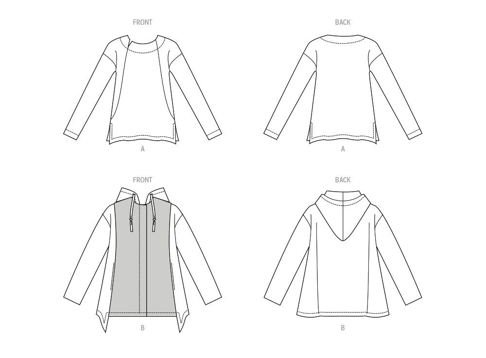 Vogue Patterns V2067 pattern envelope showing a loose-fitting top