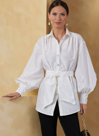 Vogue Patterns V2068 pattern envelope showing a very loose-fitting poet-style top