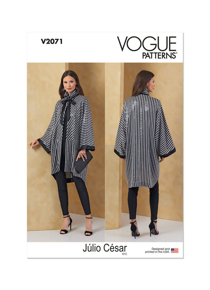 Vogue Patterns V2071 pattern envelope showing the jacket designs