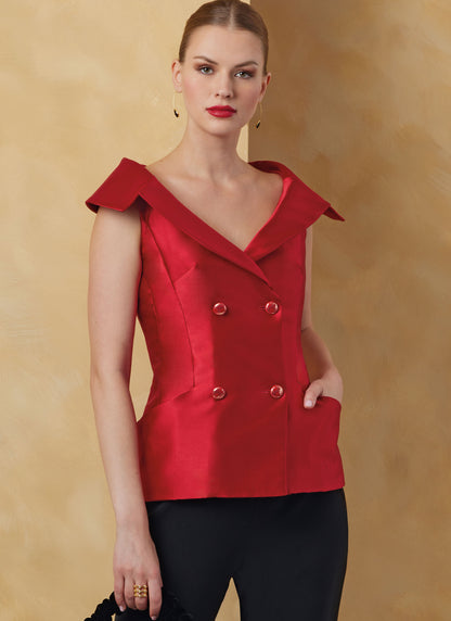 Vogue Patterns V2073 pattern envelope showing the jacket designs