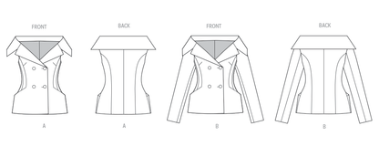 Vogue Patterns V2073 pattern envelope showing the jacket designs