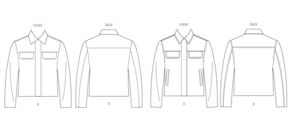 Vogue Patterns V2080 pattern envelope showing the men's jacket designs