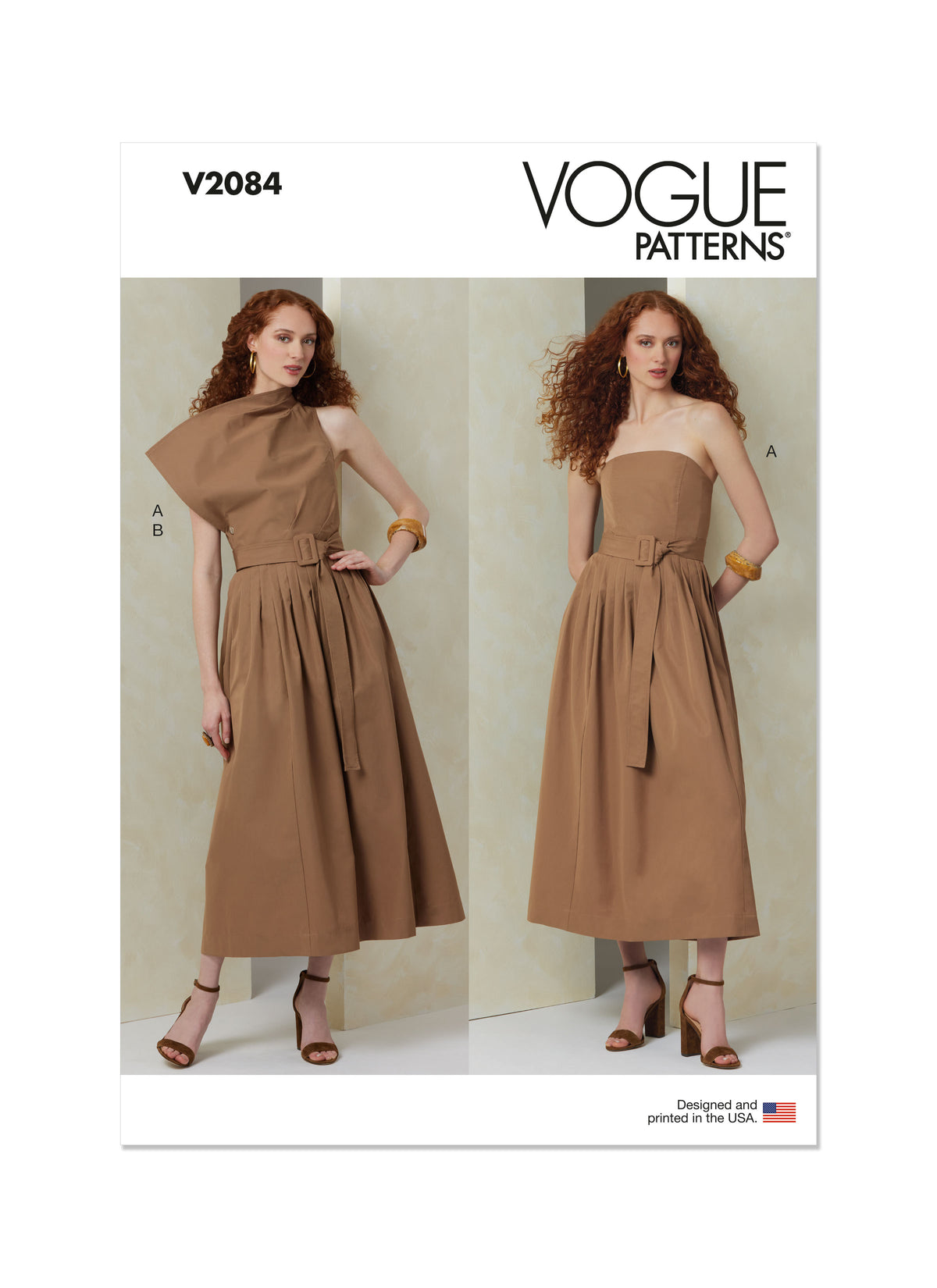 Vogue Patterns V2084 pattern envelope showing the dress designs