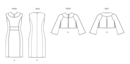 Vogue Patterns V2085 pattern envelope showing the dress designs