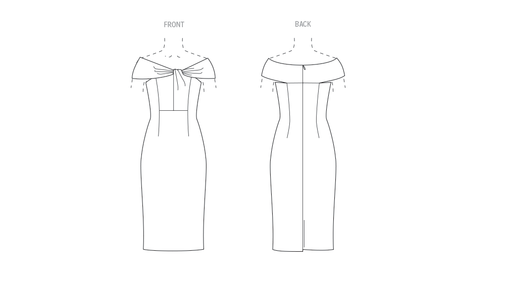 Vogue Patterns V2086 pattern envelope showing the dress designs