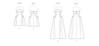Vogue Patterns V2089 pattern envelope showing the occasion dress designs